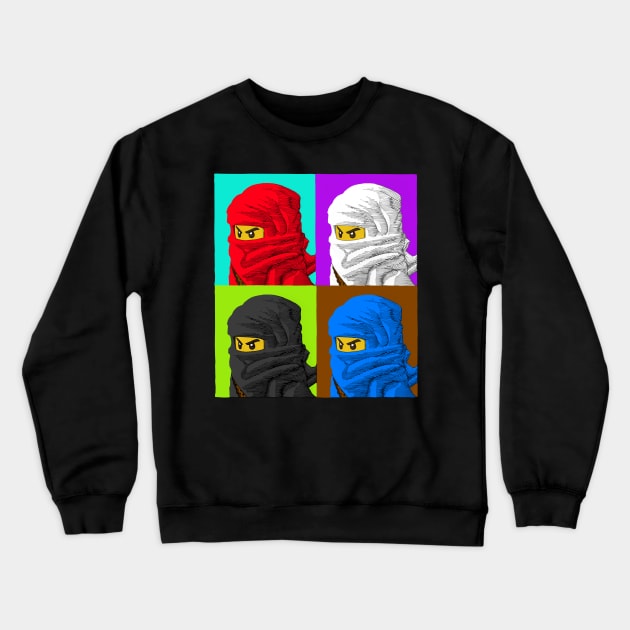 Ninjago Warhol Crewneck Sweatshirt by Hundredhands